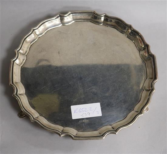 A George V silver salver, Sheffield, 1925, 19 oz.